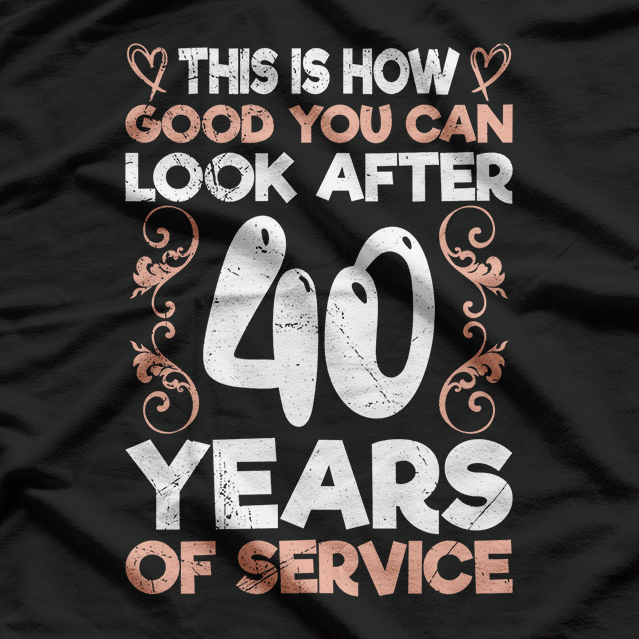 40 Years of Service: Honor & Dedication T-Shirt