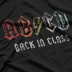 Retro ABCD Alphabet Back to School 80s 90s Nostalgic Teacher T-Shirt
