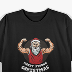 Christmas Gym Outfit Santa Claus Workout Holiday T-Shirt