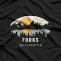 Forks Washington, Outdoors, WA NW Vacation T-Shirt