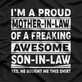Proud Mother-in-Law of a Freaking Awesome Son-in-Law – Classic Family T-Shirt