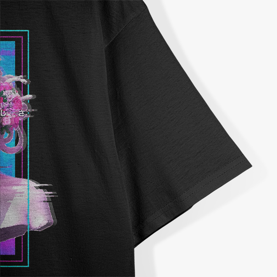 Vaporwave Medusa - Glitch Aesthetic Meets Japanese Otaku Style T-Shirt