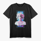 Vaporwave Medusa - Glitch Aesthetic Meets Japanese Otaku Style T-Shirt