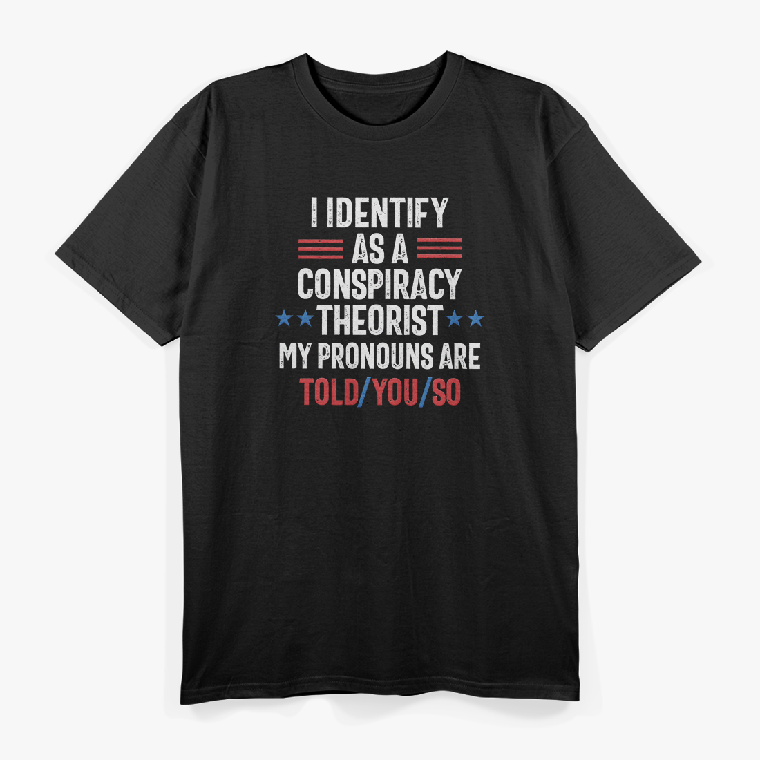 I Identify as a Conspiracy Theorist: My Pronoun Is "Told You So" T-Shirt