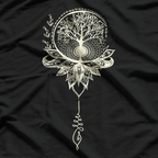 Mandala Lotus - Unalome Tree of Life Spiritual T-Shirt