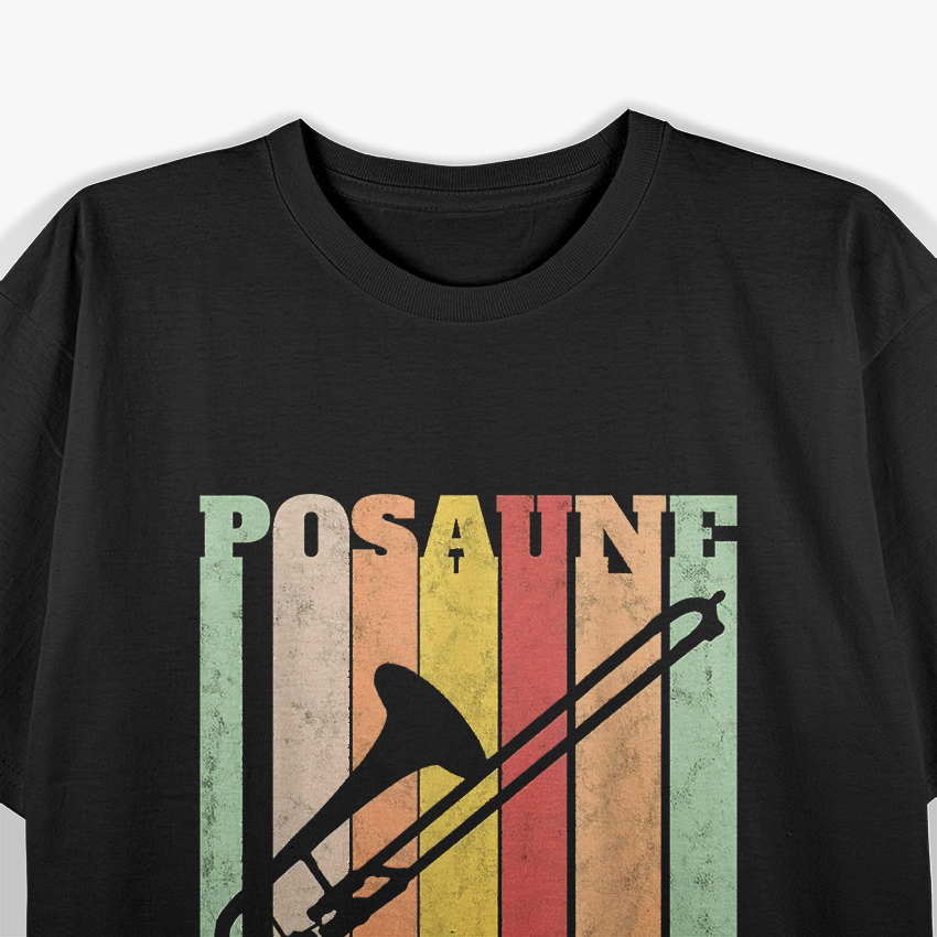 Retro Trombone Trombonist Musical Instrument T-Shirt