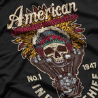 Retro Vintage American Motorcycle Indian Native Heritage Ride T-Shirt