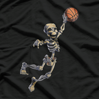 Basketball Skeleton Dunking Hoop T-Shirt