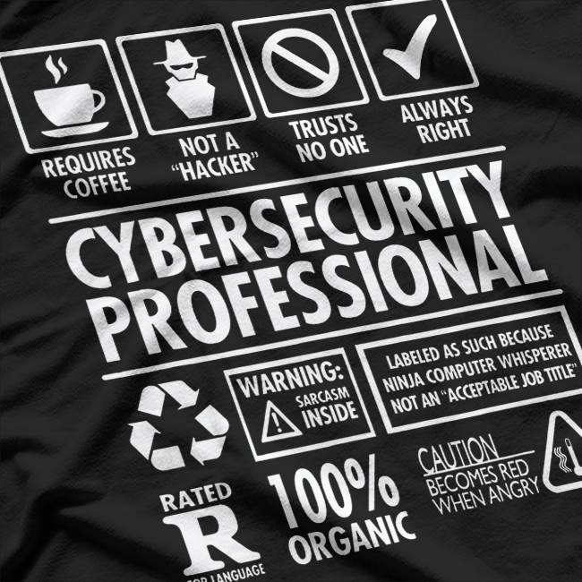 Cybersecurity Professional Funny Job T-Shirt