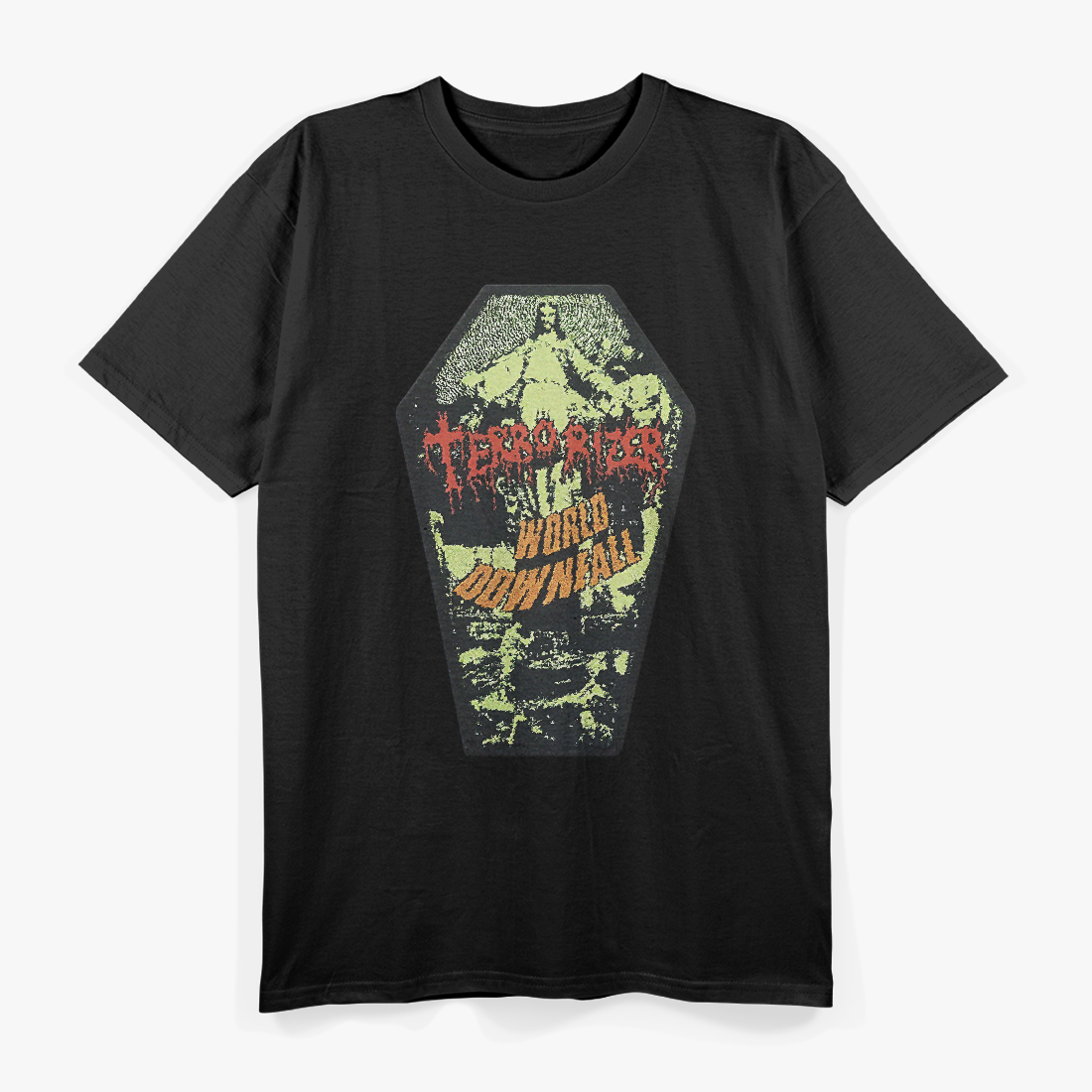Retro Terrorizer World Downfall Grindcore Metal Inspired T-Shirt
