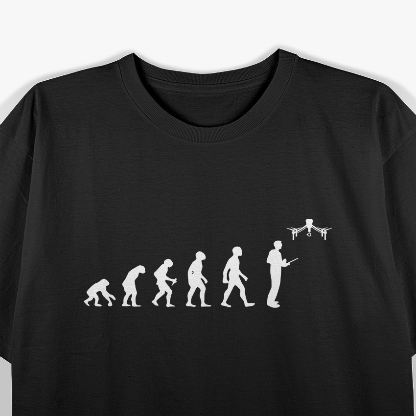 Evolution of Man Flying Drone T-Shirt