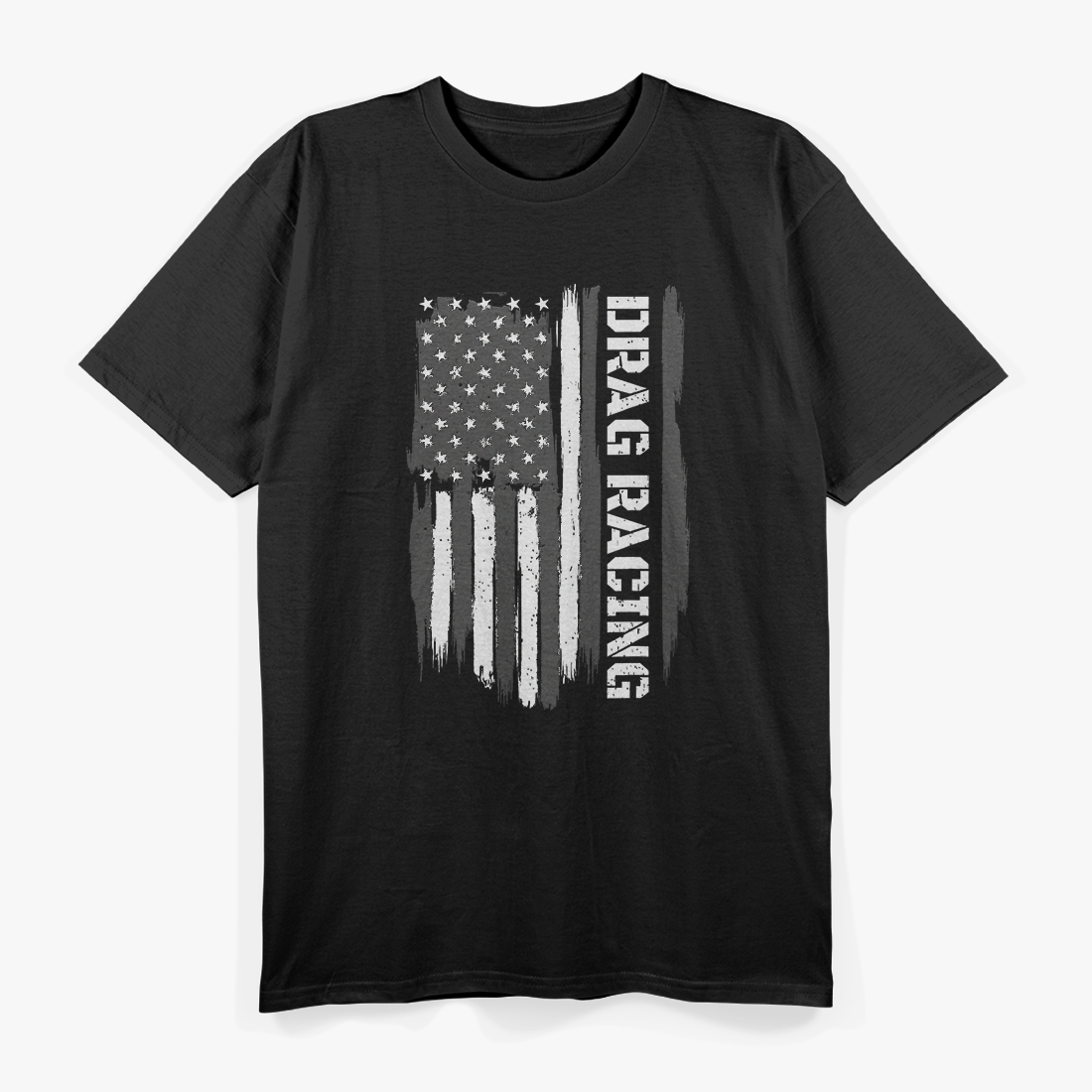 Drag Racing American Flag Classic Muscle Car Racer Speed Lover T-Shirt