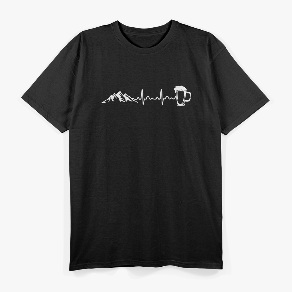 Mountains, Beer, & Heartbeats: Adventure Life T-Shirt