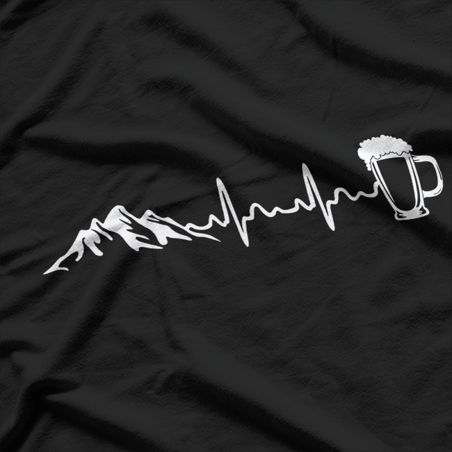 Mountains, Beer, & Heartbeats: Adventure Life T-Shirt