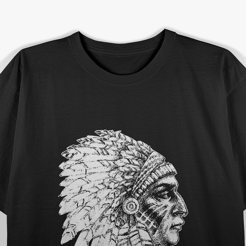 Native American Feather Headdress Tribal Chief T-Shirt