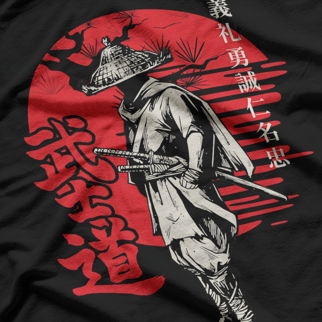 Samurai Bushido Code Kanji T-Shirt
