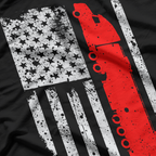 American Truck Driver Flag Patriotic Semi-Trailer Trucker T-Shirt