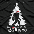 Bigfoot's Christmas - Believe T-Shirt