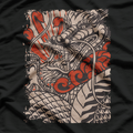 Japanese Dragon Retro Aesthetic Design T-Shirt