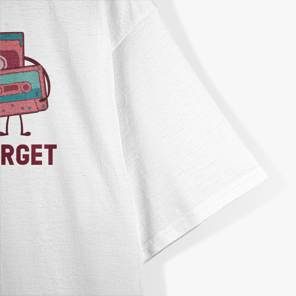 Never Forget Retro Floppy Disk Cassette Tape Vintage Tech T-Shirt