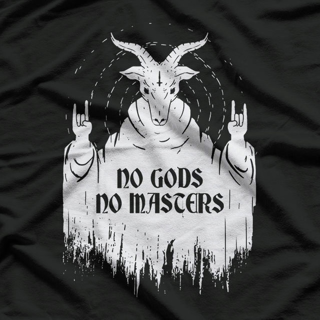 No Gods No Masters Baphomet Occult Rebel T-Shirt