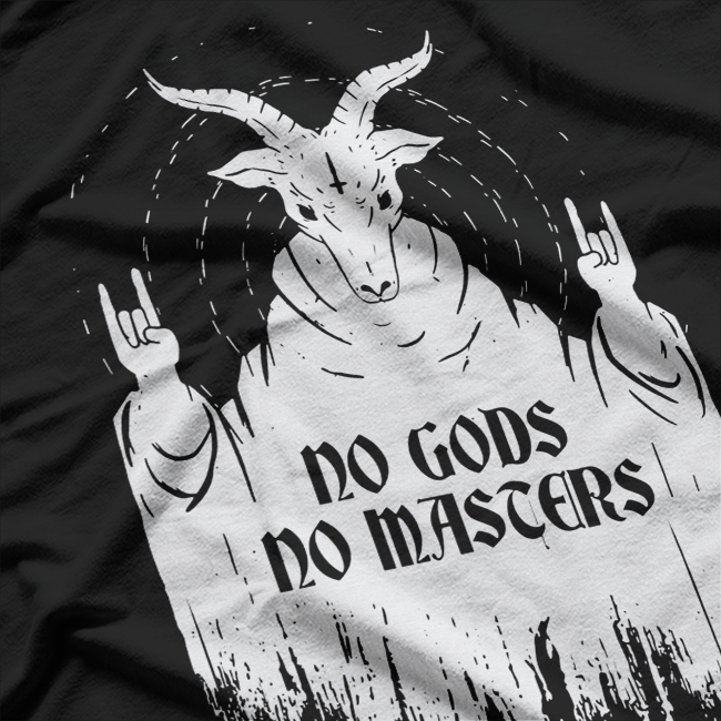 No Gods No Masters Baphomet Occult Rebel T-Shirt