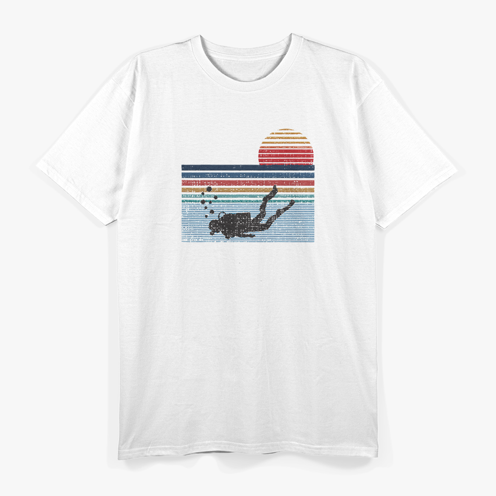 Vintage Retro Scuba Diving 80s Ocean Diver Underwater Sport T-Shirt