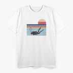 Vintage Retro Scuba Diving 80s Ocean Diver Underwater Sport T-Shirt