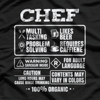 Chef Cooking, Chef, Cooking Lovers T-Shirt