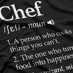 Chef Definition, Funny Line Saying Cook T-Shirt