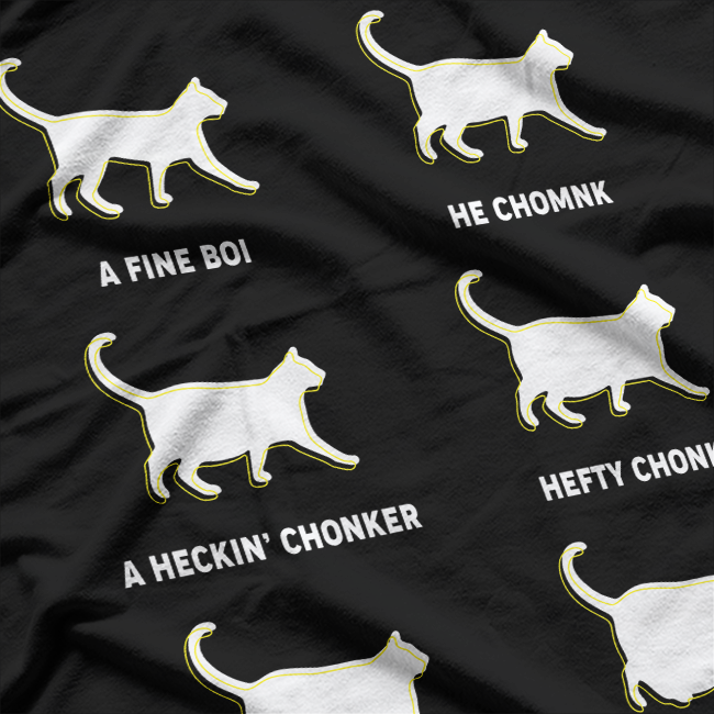 Chonk Cat Funny Fat Cat Meme Cute Kitty Lover Humor T-Shirt