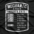 Mechanic Hourly Rate Funny Mechanics Labor Rates T-Shirt