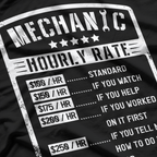 Mechanic Hourly Rate Funny Mechanics Labor Rates T-Shirt