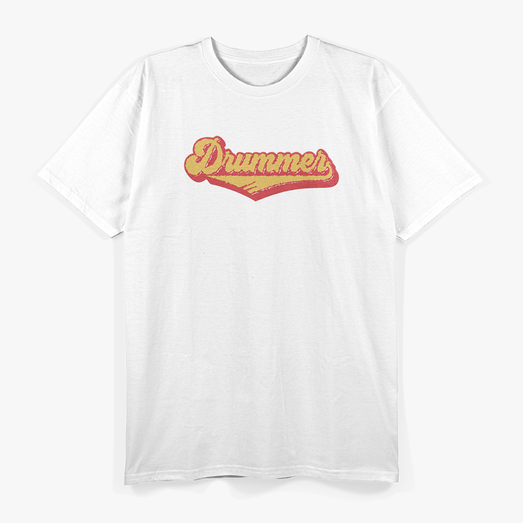 Retro Style Drum Player T-Shirt