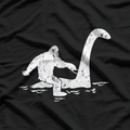Bigfoot Riding The Loch Ness - Legendary Adventure T-Shirt