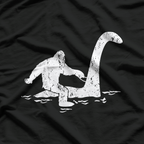 Bigfoot Riding The Loch Ness - Legendary Adventure T-Shirt
