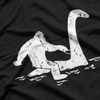 Bigfoot Riding The Loch Ness - Legendary Adventure T-Shirt
