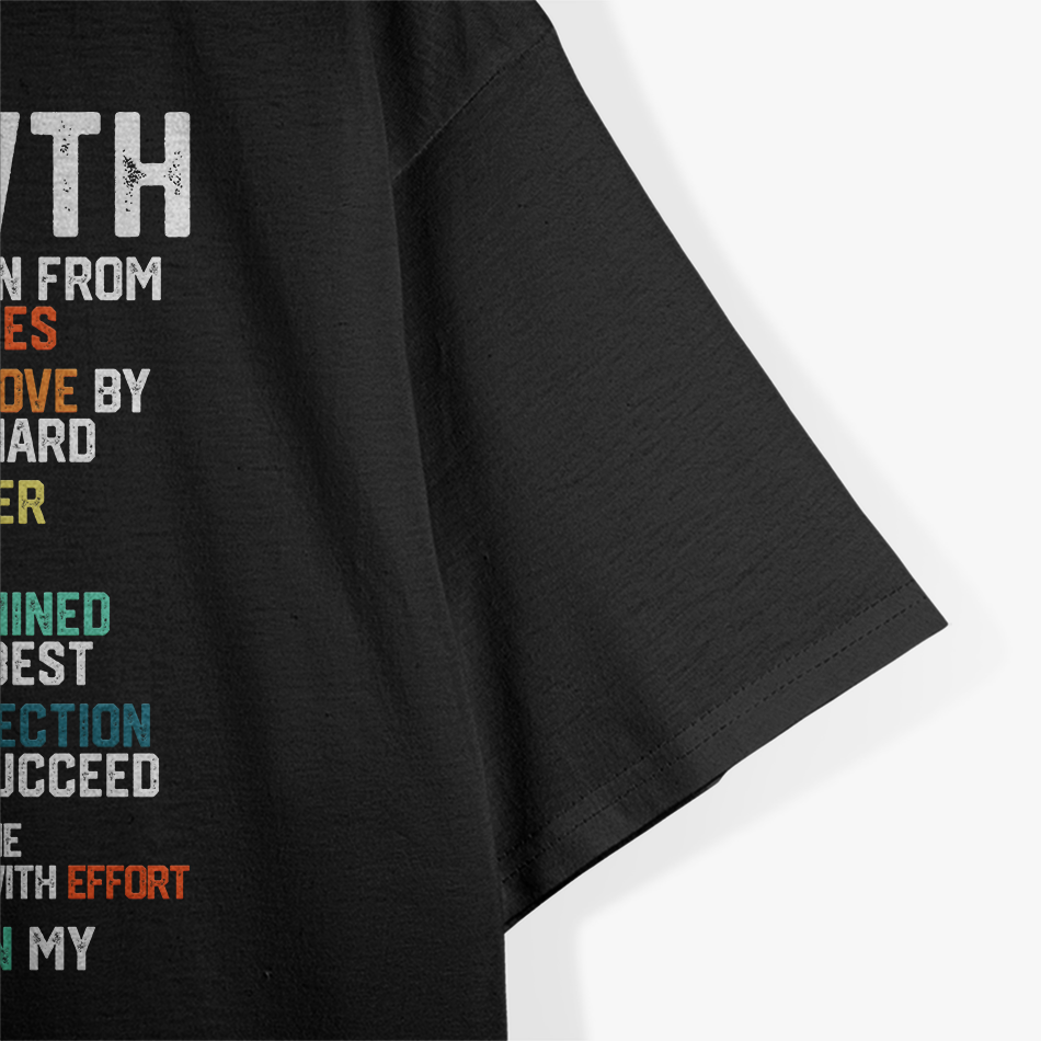 Growth Mindset Definition Motivational Saying Positive Attitude T-Shirt