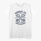 Motorcycles Service And Parts Biker Mechanic White T-Shirt