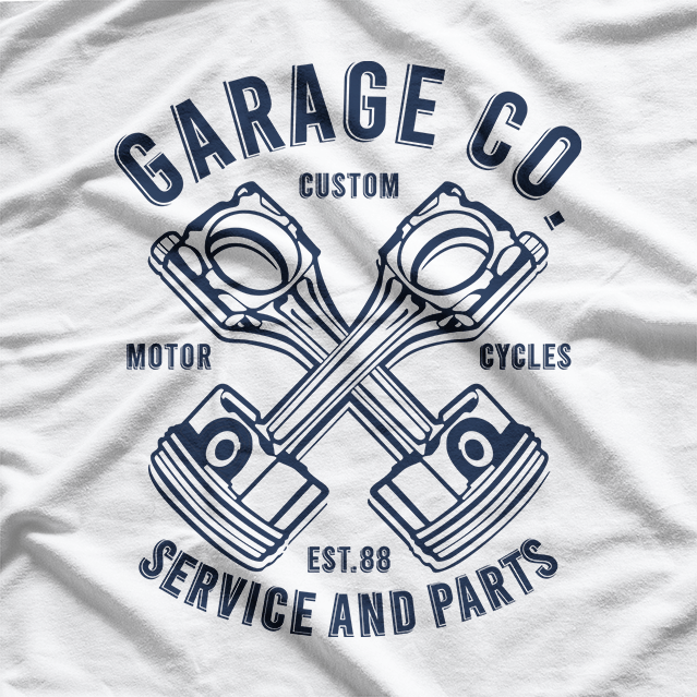 Motorcycles Service And Parts Biker Mechanic White T-Shirt