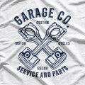 Motorcycles Service And Parts Biker Mechanic White T-Shirt