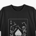 Goth Punk - Ace of Spades Card Skeleton Gambler T-Shirt