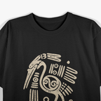 Indian Crane: Abstract Bird Art T-Shirt