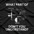 What Part Don’t You Understand Funny HVAC Tech Mechanic Humor T-Shirt