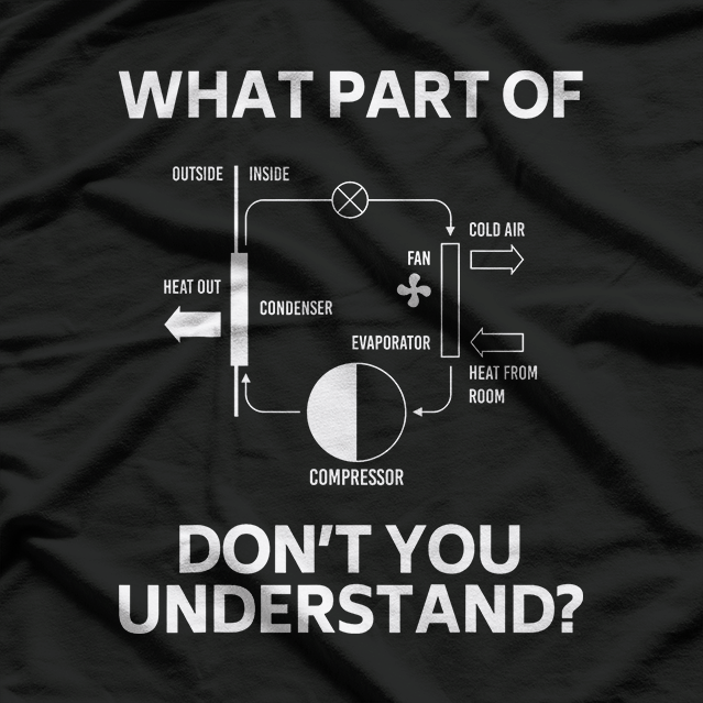 What Part Don’t You Understand Funny HVAC Tech Mechanic Humor T-Shirt