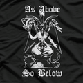As Above, So Below Occult Baphomet Mystic Symbol T-Shirt