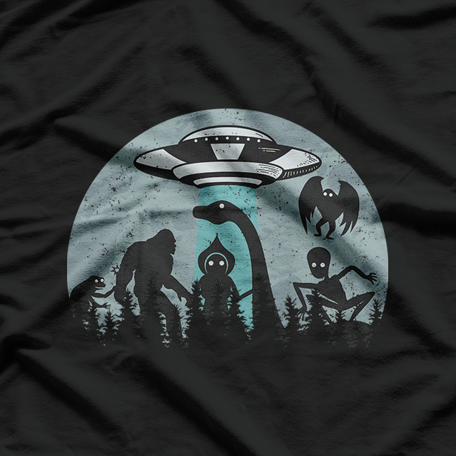 Cryptid Legends: Bigfoot, UFOs, Loch Ness, Mothman & Aliens T-Shirt