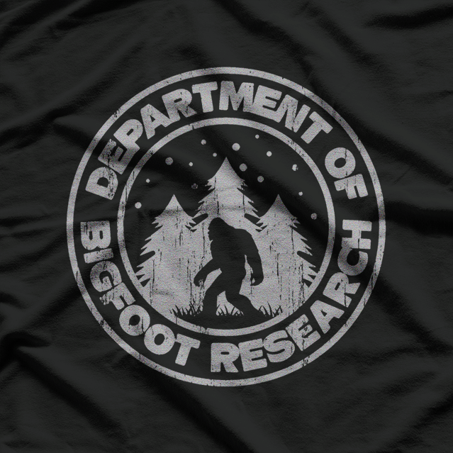 Bigfoot Research Department Funny Sasquatch T-Shirt