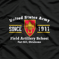 Field Artillery School King Of Battle Fort Sill Military Veteran T-Shirt