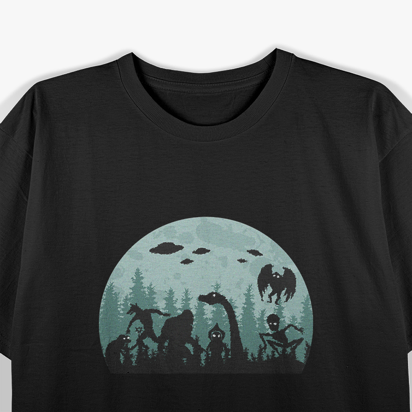 Legendary Cryptids: Bigfoot, UFOs, Loch Ness, Mothman & Aliens T-Shirt